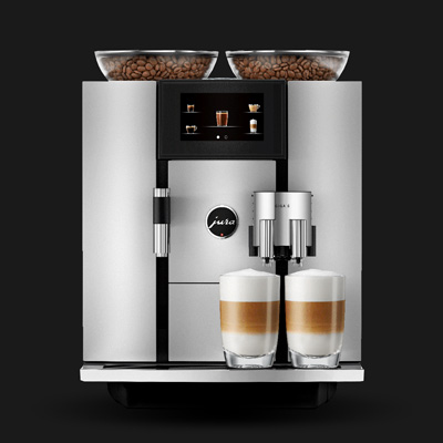 JURA<sup>&reg;</sup> GIGA 6 Automatic Coffee Machine - This top quality machine is brimming with the latest technology for outstanding results. Features include combined power of two heating systems and two pumps for 28 specialties, two electronically adjustable ceramic disc grinders, programmable 10 temperature levels, 4.3" high-resolution touchscreen color display, and removable dishwasher-safe drip tray.  Measures: 12.6" x 16.3" x 18.9".
